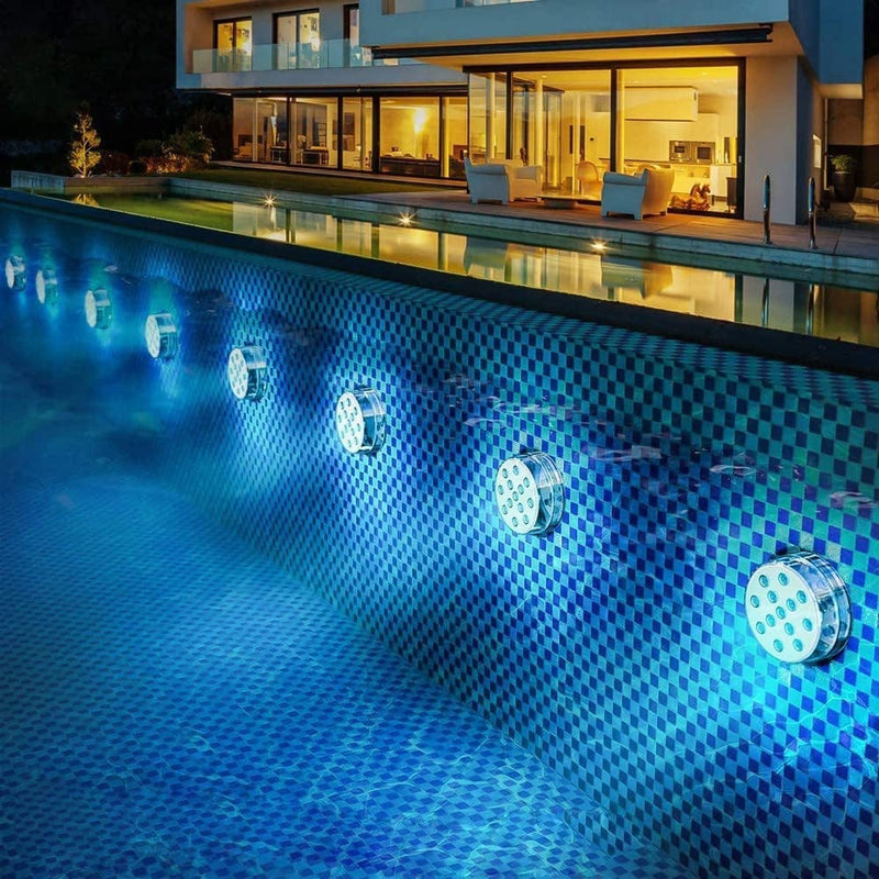 Hessenboom 10Leds RGB Led Submersible Light Swimming Pool Light Underwater Night Lamp for Wedding Party Vase Bowl 1 Lamp Home & Garden > Pool & Spa > Pool & Spa Accessories Hessenboom   