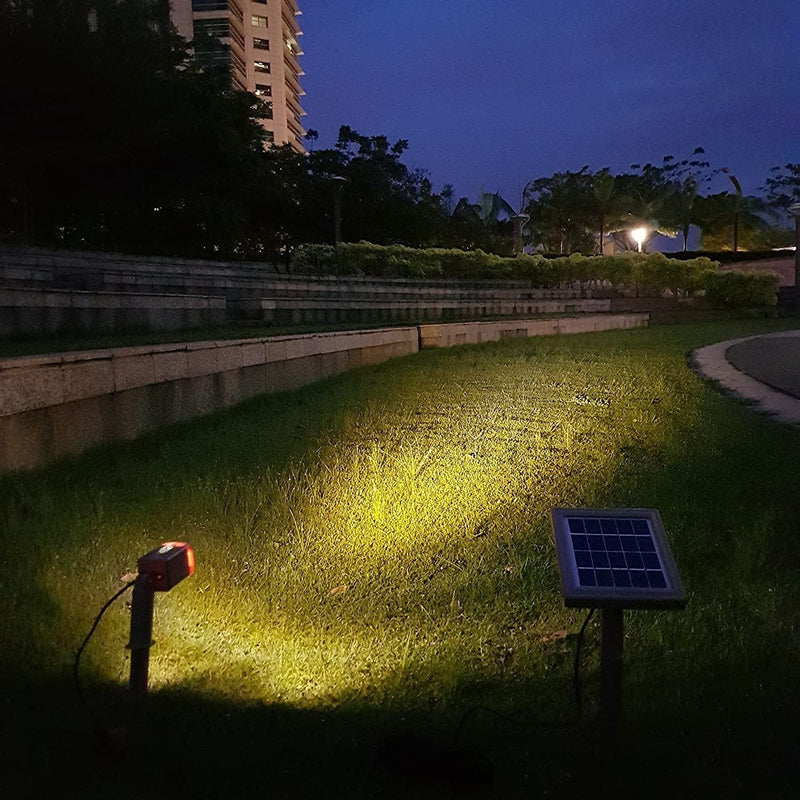 HEX 50X Single Solar Spotlight Warm White LED Waterproof Dimmable Dusk to Dawn for Outdoor Garden Yard Landscape Pathway Downlight Uplight
