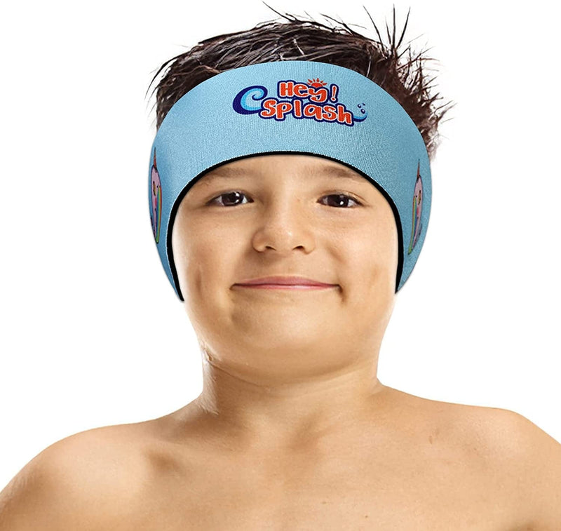 Heysplash Swimming Headband, Ear Band Swimmer Ear Protection, Elastic Neoprene Ear Guard and Hair Guard for Kids and Toddlers Designed to Keep Water Out and Hold Earplugs In, Green Sporting Goods > Outdoor Recreation > Boating & Water Sports > Swimming HeySplash Blue Medium (Pack of 1) 
