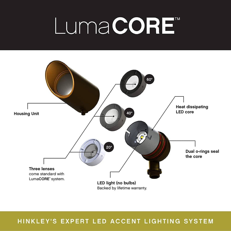 Hinkley Landscape Lighting LED Spot Light – Spotlight Important Landscape Features and Increase Home Security, LED Spot Light, Satin Black Finish, 1536SK-12W3K