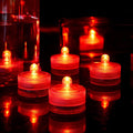HL 24Pcs Submersible LED Light,Amber Waterproof Flameless Candle Tealights,Underwater Pool Lights for Wedding Home Vase Festival Party Decoration Home & Garden > Pool & Spa > Pool & Spa Accessories HL Red  