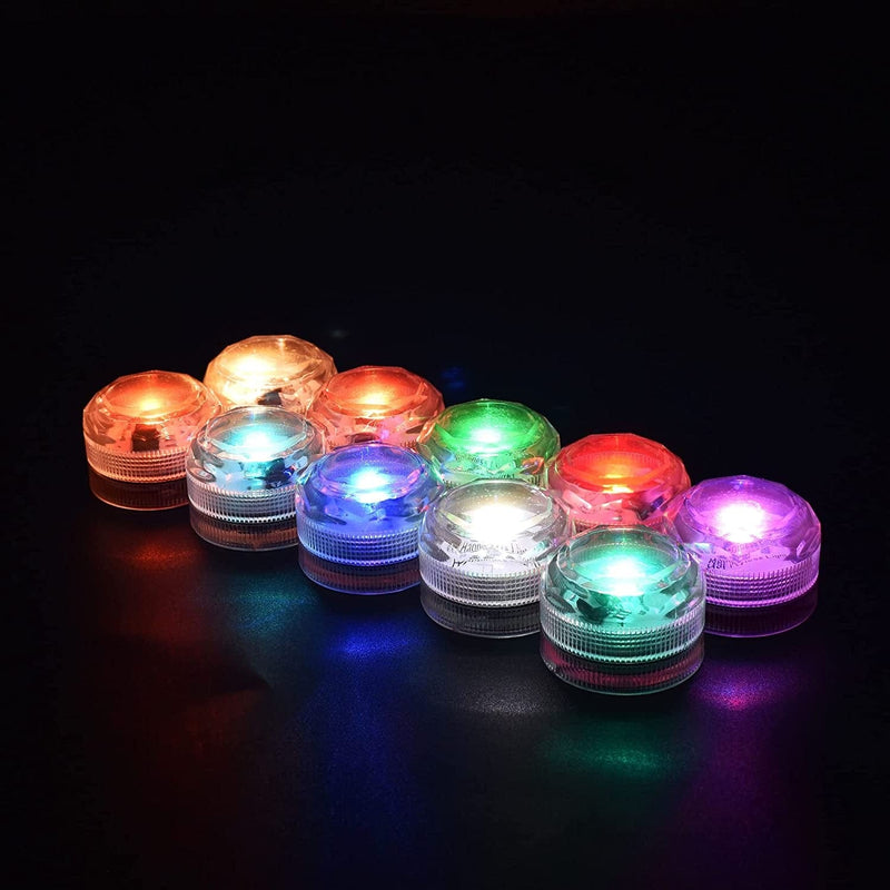 HL Submersible Led Lights Mini Led Lights Waterproof RGB Tealight Multi-Color with Remote for Aquarium,Pool,Vase,Garden,Wedding Party,Christmas Decorations,Paper Lantern Lights 10Pcs Home & Garden > Pool & Spa > Pool & Spa Accessories HL   
