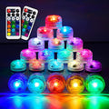 HL Submersible Led Lights Mini Led Lights Waterproof RGB Tealight Multi-Color with Remote for Aquarium,Pool,Vase,Garden,Wedding Party,Christmas Decorations,Paper Lantern Lights 10Pcs Home & Garden > Pool & Spa > Pool & Spa Accessories HL 20 Pcs-rgb Multi-color  