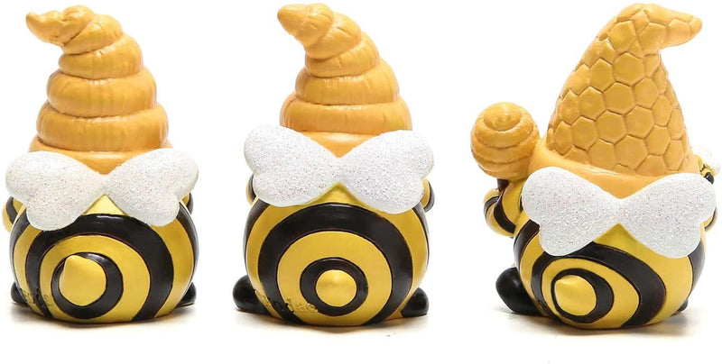 Hodao 3 PCS Bumble Bee Spring Gnome Decorations Honey Bee Gnomes Ornaments World Bee Day Decorations Gifts Fall Thanksgiving Gnomes Figurines Honey Bee Decor Bee Birthday Party Decorations Home & Garden > Decor > Seasonal & Holiday Decorations BOYON   