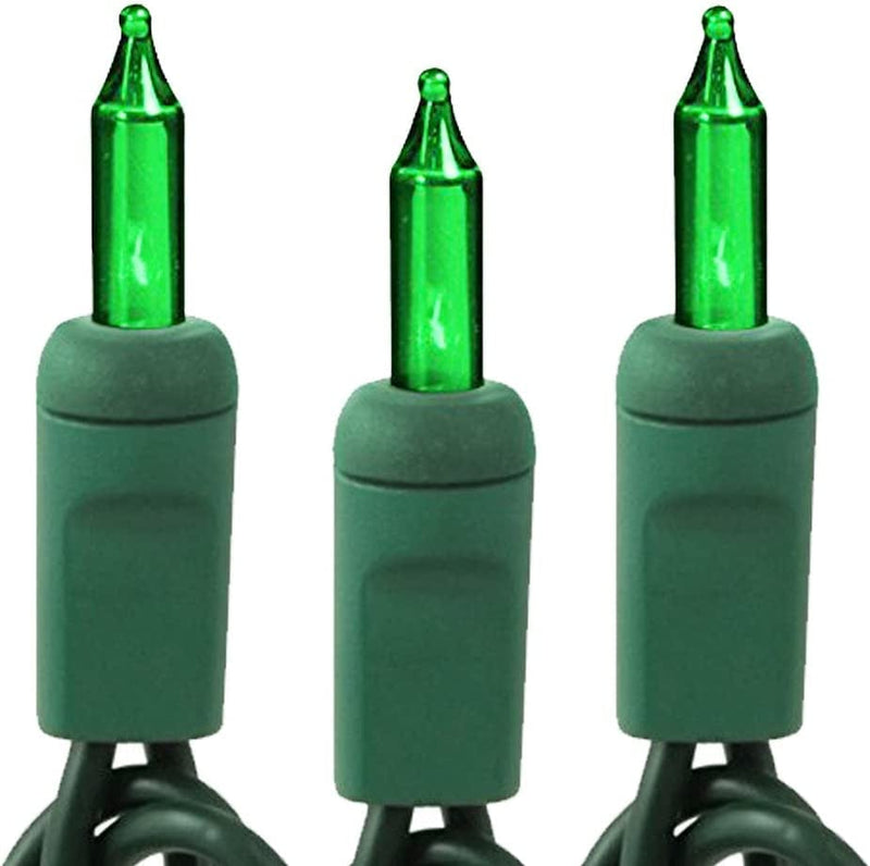 Holiday Essence 100 Green String Lights with Green Wire - Indoor & Outdoor Use - Professional Grade - Great for St Patricks Day, Christmas Tree Decoration, Garden Party, Patio Lawn Decor, UL Listed Home & Garden > Lighting > Light Ropes & Strings Holiday Essence   