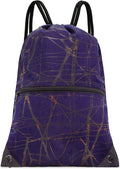 HOLYLUCK Drawstring Backpack Bag Sport Gym Sackpack Home & Garden > Household Supplies > Storage & Organization HOLYLUCK Metallic-purple  