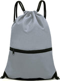 HOLYLUCK Drawstring Backpack Bag Sport Gym Sackpack Home & Garden > Household Supplies > Storage & Organization HOLYLUCK Grey  