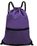 HOLYLUCK Drawstring Backpack Bag Sport Gym Sackpack Home & Garden > Household Supplies > Storage & Organization HOLYLUCK Purple  