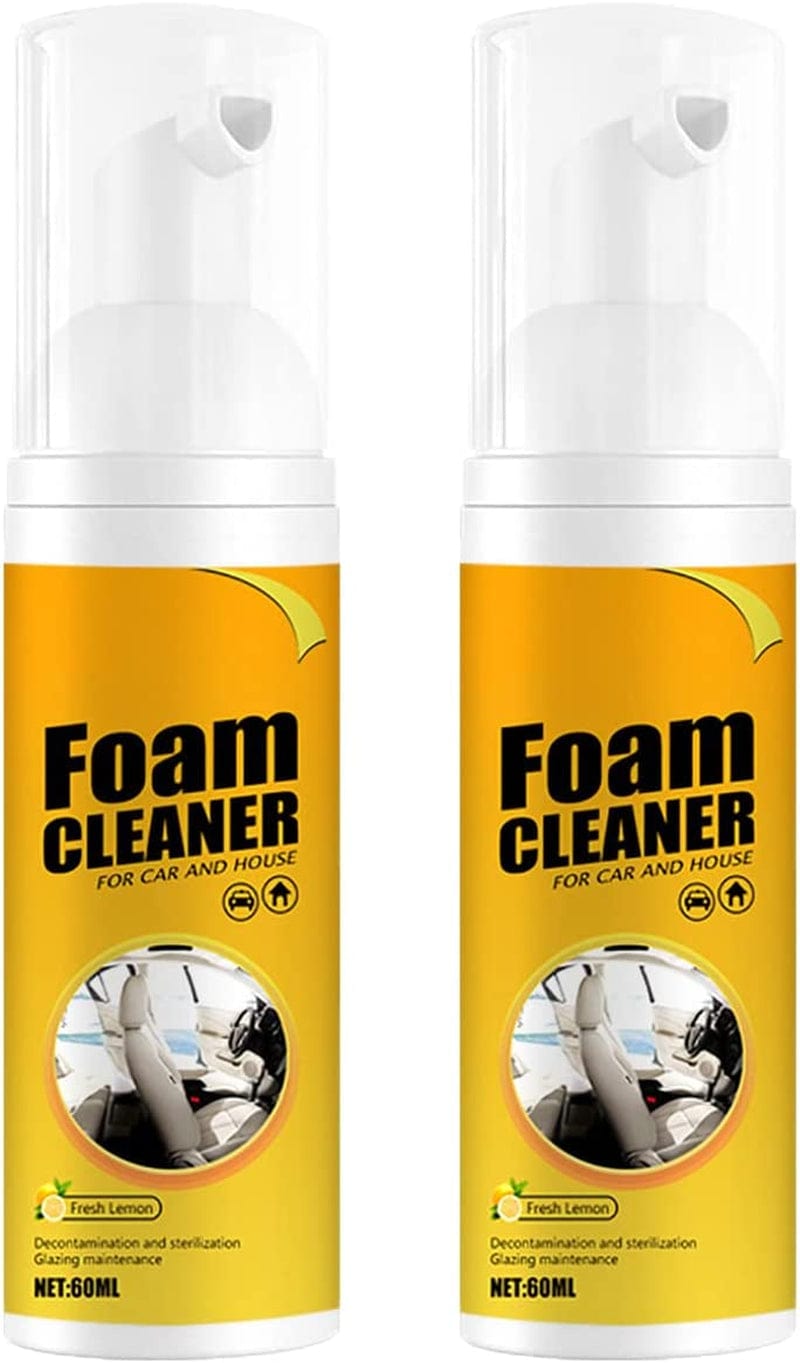 Home Cleaning Foam Cleaner Spray Mult, Foam Cleaner for Car and House Lemon Flavor, All-Purpose Household Cleaners for Kitchen, Bathroom, Car (1Pcs60Ml) Home & Garden > Household Supplies > Household Cleaning Supplies Meiyamyum 2pcs60ml  