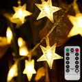 Homeleo 25Ft 50 LED Multicolor Star String Lights for Bedroom Decorations, Battery Operated Led Christmas Lights for Apartment Dorm Room Decor(Remote/Timer/Warm White Multicolor Combination) Home & Garden > Lighting > Light Ropes & Strings Homeleo Warm White  