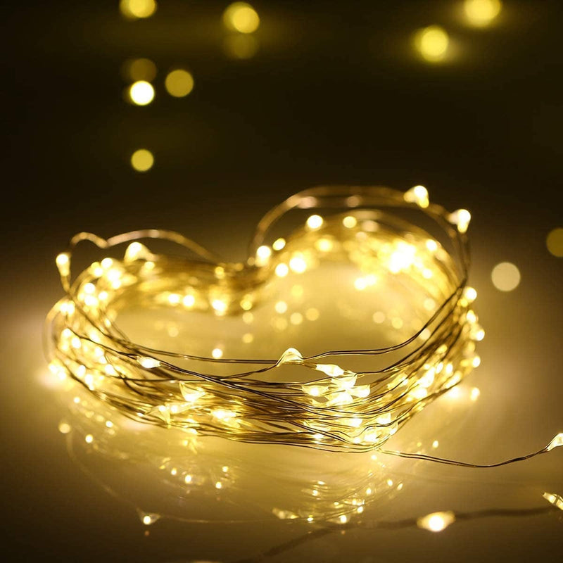 Homemory 200 LED Battery Operated Long Fairy Lights, 66FT Fairy String Lights with Remote, 8 Modes Copper Sliver Wire Lights, Waterproof Christmas Twinkle Lights Wedding Bedroom, Warm White Home & Garden > Lighting > Light Ropes & Strings Global Selection   