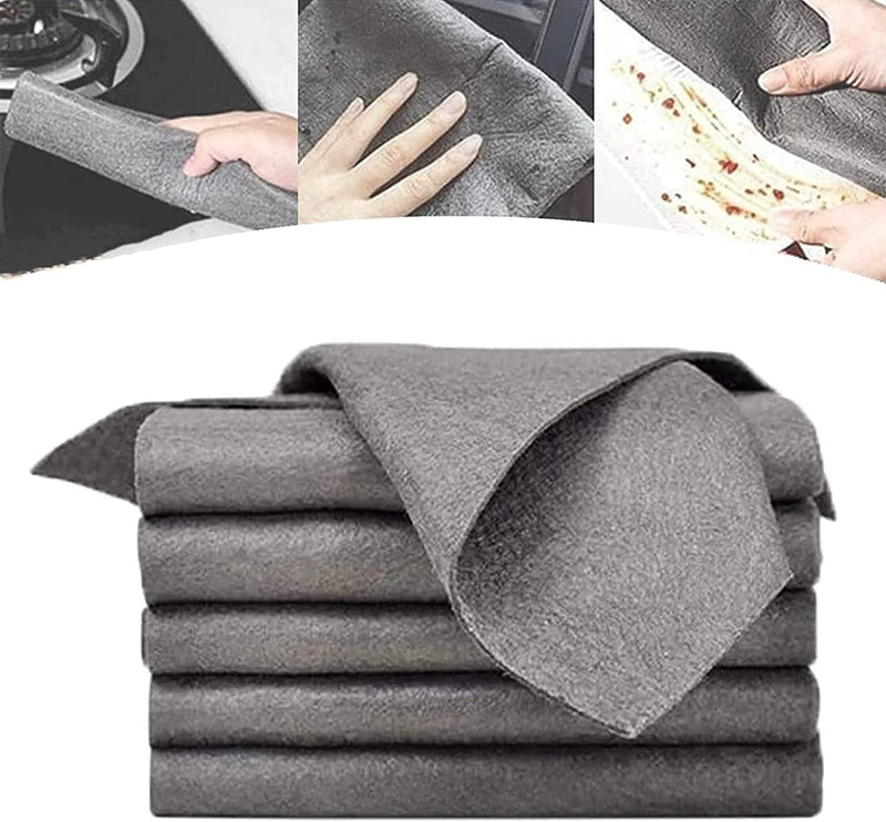 Homezo Magic Cleaning Cloth, Cicarfer Magic Cleaning Cloth, Sonorov Magic Cleaning Cloth, Microfiber Streak Free Miracle Cleaning Cloth, Thickened Magic Cleaning Cloth (15.6*19.7Inch,Black-10Pcs) Home & Garden > Household Supplies > Household Cleaning Supplies AODGHC Gray-10pcs 7.9*11.8Inch 