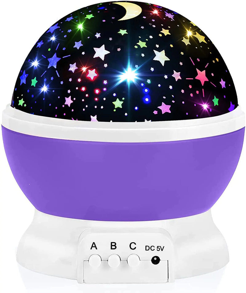 HONGID Toys for 1-10 Year Old Boys,Star Night Light Projector for Kids 2-12 Year Old Boy Gifts Toys for 3-9 Year Old Girls Christmas Gifts for 4-8 Year Old Girls Sensory Baby Toys Birthday Gifts Home & Garden > Lighting > Night Lights & Ambient Lighting HONGID Night Light-purple  