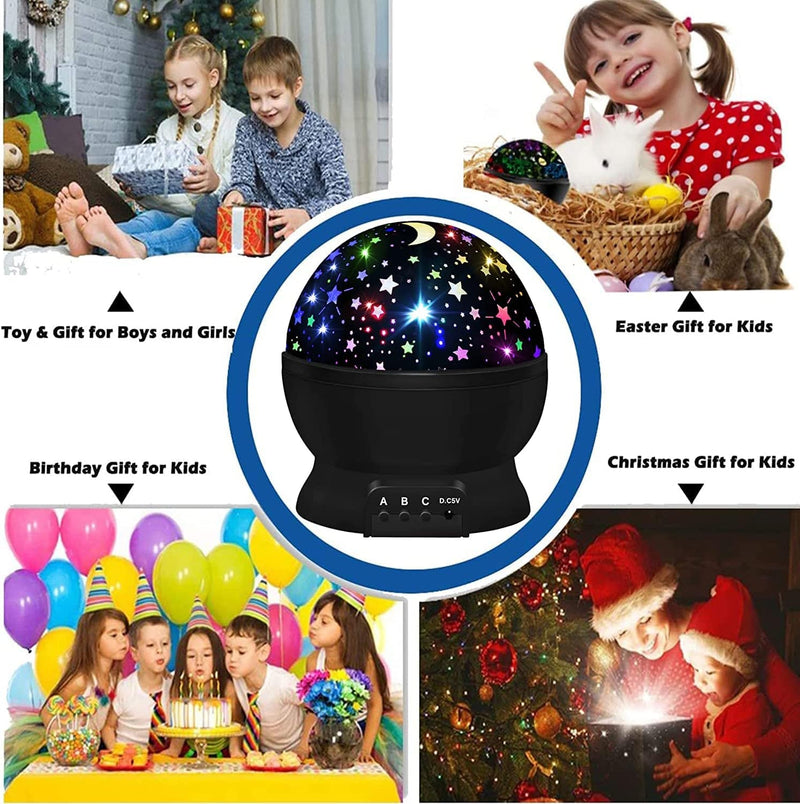 HONGID Toys for 1-10 Year Old Boys,Star Night Light Projector for Kids 2-12 Year Old Boy Gifts Toys for 3-9 Year Old Girls Christmas Gifts for 4-8 Year Old Girls Sensory Baby Toys Birthday Gifts