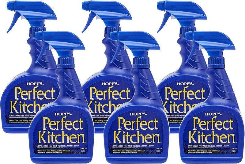 HOPE'S Perfect Kitchen Cleaner, 32-Ounce, Multi-Purpose Kitchen Cleaning Spray, No-Residue Formula, Cuts through Grease, Fast Cleanup, Safe for Home Use Home & Garden > Household Supplies > Household Cleaning Supplies Hope's 6-Pack  