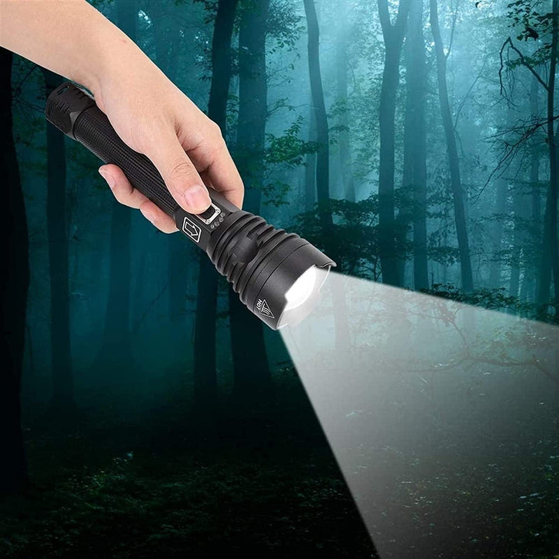 HUBINGRONG LED Rechargeable Telescopic Zoom Flashlight Super Bright Handheld LED Torche Three Modes for Outdoor Camping Hiking Flashlight with Strap Hardware > Tools > Flashlights & Headlamps > Flashlights HUBINGRONG   