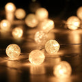 Hutools Globe String Lights for Bedroom, Decorative Lights, Christmas Lights, Crystal Crackle Ball Lights 10Ft 30 LED Soft White Battery Operated Fairy Lights Perfect for Valentine'S Day Decor Home & Garden > Lighting > Light Ropes & Strings HuTools Globe String Lights  