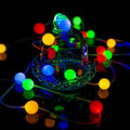Hutools Globe String Lights for Bedroom, Decorative Lights, Christmas Lights, Crystal Crackle Ball Lights 10Ft 30 LED Soft White Battery Operated Fairy Lights Perfect for Valentine'S Day Decor Home & Garden > Lighting > Light Ropes & Strings HuTools Multicolor1  