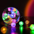 Hutools Globe String Lights for Bedroom, Decorative Lights, Christmas Lights, Crystal Crackle Ball Lights 10Ft 30 LED Soft White Battery Operated Fairy Lights Perfect for Valentine'S Day Decor Home & Garden > Lighting > Light Ropes & Strings HuTools Multicolor2  