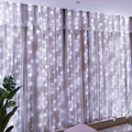 HXWEIYE 300LED Fairy Curtain Lights, USB Plug in 8 Modes Christmas Fairy String Hanging Lights with Remote Controller for Bedroom, Indoor, Outdoor, Weddings, Party, Decorations（9.8X9.8Ft, Warm White） Home & Garden > Lighting > Light Ropes & Strings HXWEIYE White 300L-Silver Copper Wire 