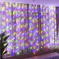 HXWEIYE 300LED Fairy Curtain Lights, USB Plug in 8 Modes Christmas Fairy String Hanging Lights with Remote Controller for Bedroom, Indoor, Outdoor, Weddings, Party, Decorations（9.8X9.8Ft, Warm White） Home & Garden > Lighting > Light Ropes & Strings HXWEIYE Multicolor 300L-Silver Copper Wire 