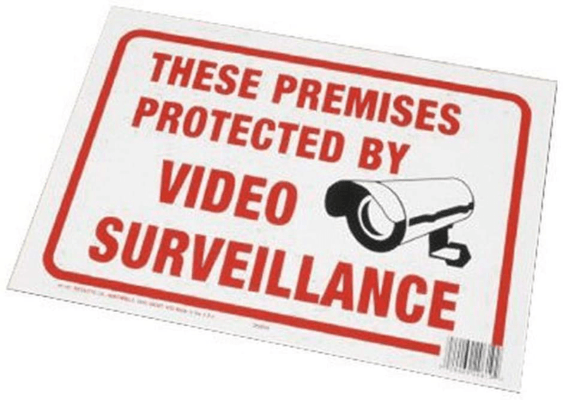 Hy-Ko Products 20619 Surveillance Plastic Sign 8.5" x 12" Red/White Cameras & Optics > Camera & Optic Accessories > Camera Parts & Accessories > Surveillance Camera Accessories Hy-Ko Products 8.5" x 12"  