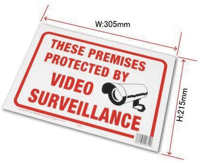 Hy-Ko Products 20619 Surveillance Plastic Sign 8.5" x 12" Red/White Cameras & Optics > Camera & Optic Accessories > Camera Parts & Accessories > Surveillance Camera Accessories Hy-Ko Products   