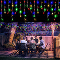 Icicle Lights Outdoor 400LED 33FT 8 Modes Icicle String Lights with 75 Drops, Waterproof Fairy Curtain Lights with Timer Memory Function for Wedding Holiday Party Valentine Decorations, Cool White Home & Garden > Lighting > Light Ropes & Strings Linhai Baoguang Lighting Co.,Ltd Multicolor 1216LED 99ft 