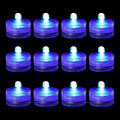 Idyl Light Submersible LED Lights,Waterproof Pool Tea Lights Shower Led Lights Underwater LED Candle Lamp for Aquarium Home Crafts Wedding Party Decorations Fountain (12 Pack, White) Home & Garden > Pool & Spa > Pool & Spa Accessories idyl light Blue  