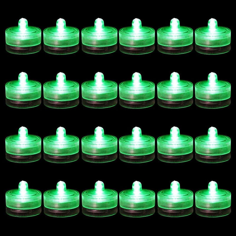 Idyl Light Submersible LED Lights,Waterproof Pool Tea Lights Shower Led Lights Underwater LED Candle Lamp for Aquarium Home Crafts Wedding Party Decorations Fountain (12 Pack, White) Home & Garden > Pool & Spa > Pool & Spa Accessories idyl light 24 Green  