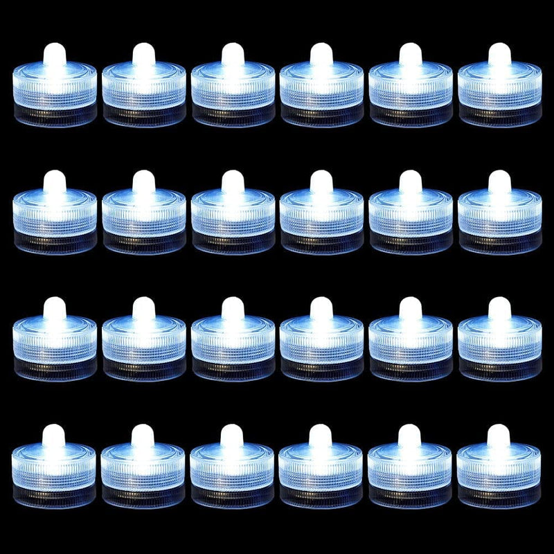 Idyl Light Submersible LED Lights,Waterproof Pool Tea Lights Shower Led Lights Underwater LED Candle Lamp for Aquarium Home Crafts Wedding Party Decorations Fountain (12 Pack, White) Home & Garden > Pool & Spa > Pool & Spa Accessories idyl light 24 White  