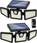 INCX Solar Lights Outdoor with Motion Sensor, 3 Heads Security Lights Solar Powered, 118 LED Flood Light Motion Detected Spotlight for Garage Yard Entryways Patio, IP65 Waterproof 2 Pack Home & Garden > Lighting > Flood & Spot Lights INCX Remote Controller 2 Pack 