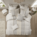 INK+IVY 100% Cotton Comforter Mid Century Modern Design All Season Bedding Set, Matching Shams, Full/Queen(88"x92"), Imani, Ivory Chenille Tufted Accent 3 Piece Home & Garden > Linens & Bedding > Bedding INK+IVY Imani, Ivory Chenille Tufted Accent Comforter Set King/Cal King(104"x92")