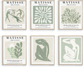 Insimsea Matisse Wall Art Exhibition Poster & Prints, Henri Matisse Posters for Room Aesthetic, Abstract Art Prints UNFRAMED, 8X10In, Set of 6 Home & Garden > Decor > Artwork > Posters, Prints, & Visual Artwork InSimSea Green Matisse 8x10 Unframed 