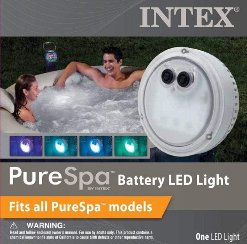 Intex B01NBYH7O8 Purespa Battery Multi-Colored LED Light for Bubble Spa Hot Tub J, Multicolor Home & Garden > Pool & Spa > Pool & Spa Accessories Intex   