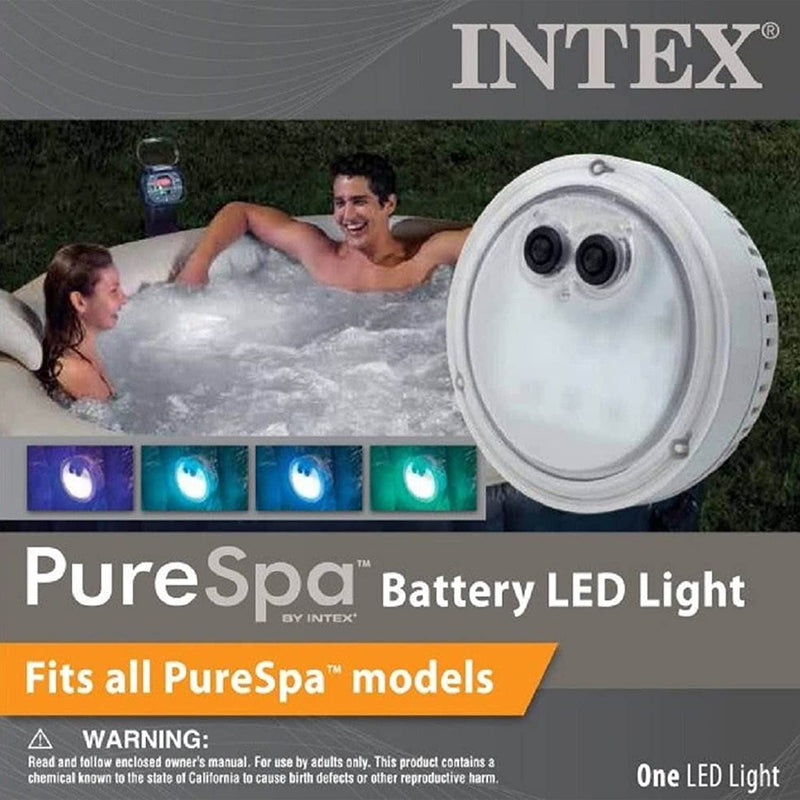 Intex Purespa Multi Colored LED Light Accessory for Bubble Spa Hot Tub (2 Pack)