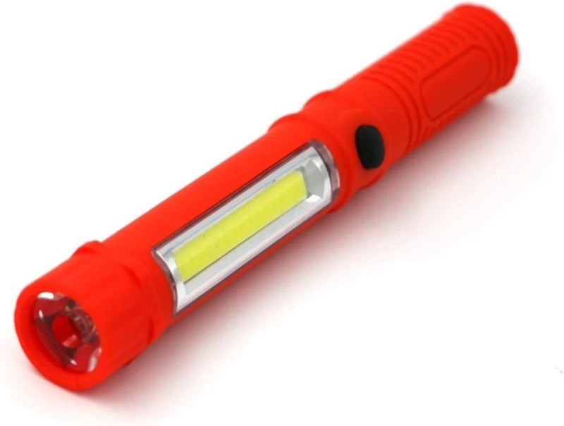 IOLMNG Multifunction Portable COB LED Mini Work Light Inspection Torches Magnetic Base and Clip Maintenance Pen Flashlight for Read (Color : Red) Hardware > Tools > Flashlights & Headlamps > Flashlights IOLMNG Red  