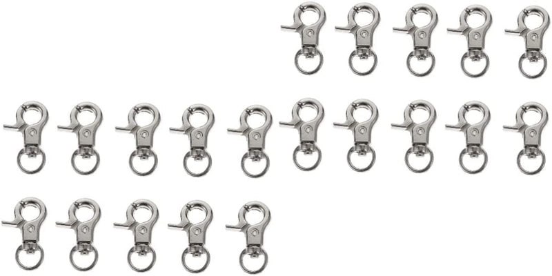 Ipetboom 20 Pcs Locks Clasp Cage Accessories Stainless Bird Lock Metal Swivel Steel Connection Pet Door Degree for House Parrot Clip Claw Anti-Escape Hooks Hook Lobster Rope Feet Snap Animals & Pet Supplies > Pet Supplies > Bird Supplies > Bird Cages & Stands Ipetboom Silverx2pcs 1.8X3CMx2pcs 