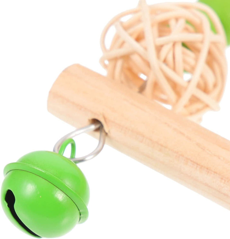 Ipetboom Bird Swing Chewing Toys with Chew Wooden Bird Perch Bird Climbing Toys Bird Cage Accessories for Parrots Cockatiel Lovebird Green Animals & Pet Supplies > Pet Supplies > Bird Supplies > Bird Cages & Stands Ipetboom   