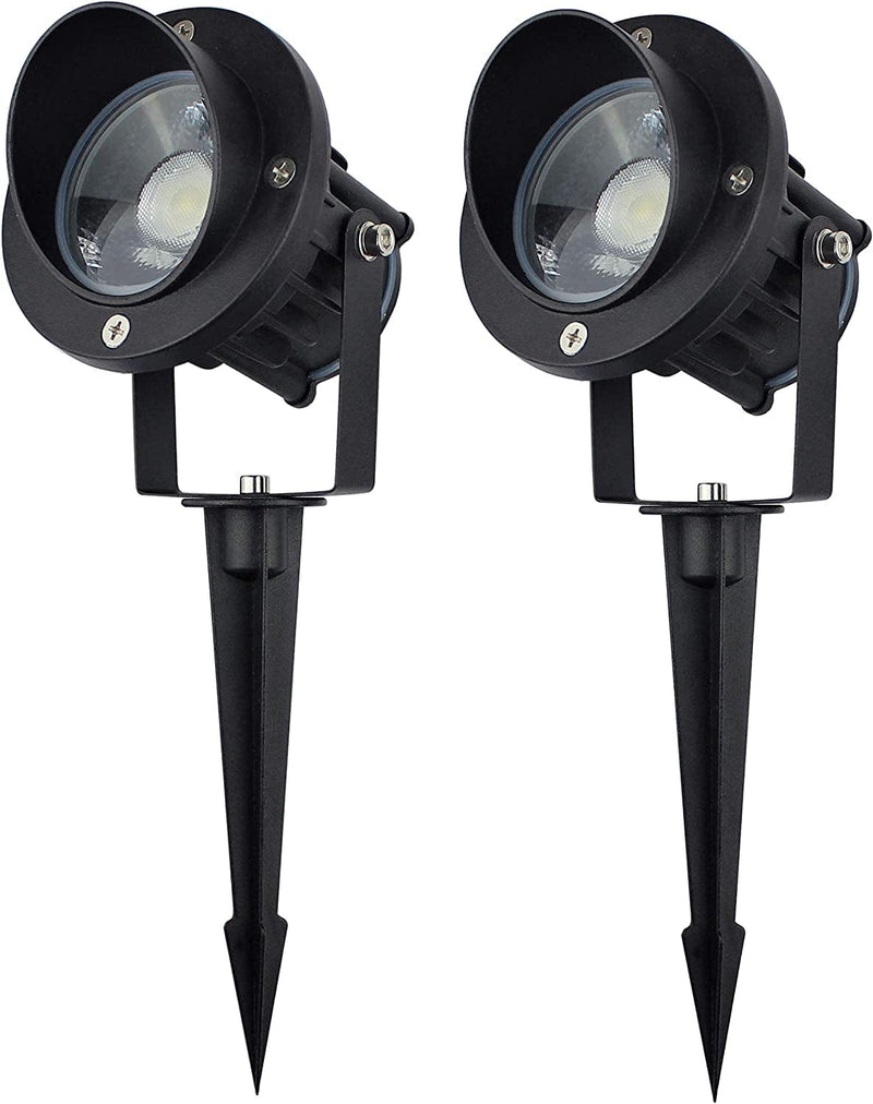 J.LUMI GBS9809 LED Outdoor Spotlight with Stake, 9W 120VAC, 5000K Daylight White, Metal Stake, Flag Light, Landscape Spotlight, Ul-Listed Cord with Plug, Not Dimmable (Pack of 2) Home & Garden > Lighting > Flood & Spot Lights J.LUMI 2 pack  