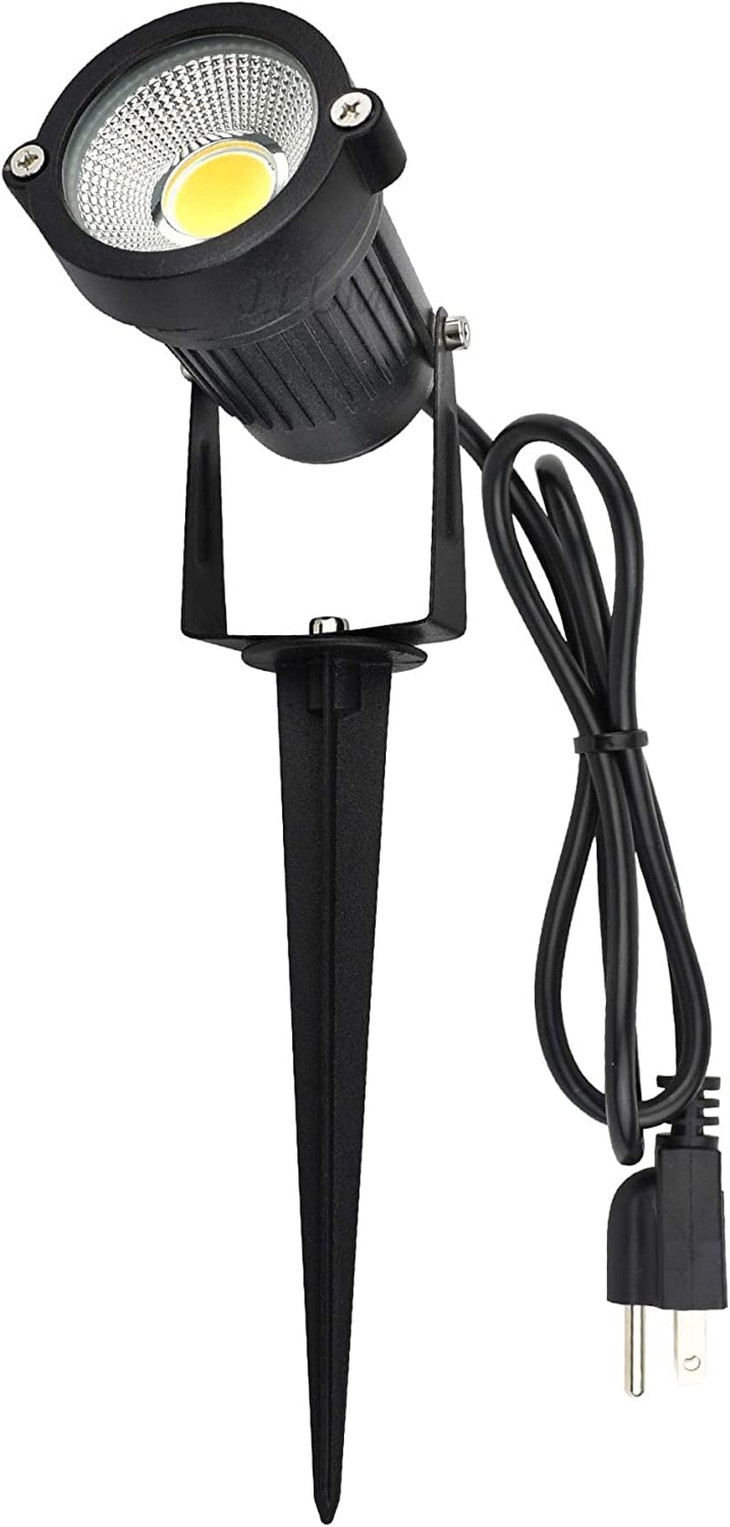 J.LUMI GSS6005 Outdoor LED Spotlights 5W, 120V AC, 3000K Warm, Metal Ground Stake, Outdoor Spotlight for House, 3-Ft Cord with Plug (Pack of 2) Home & Garden > Lighting > Flood & Spot Lights J.LUMI 1 1 pack 