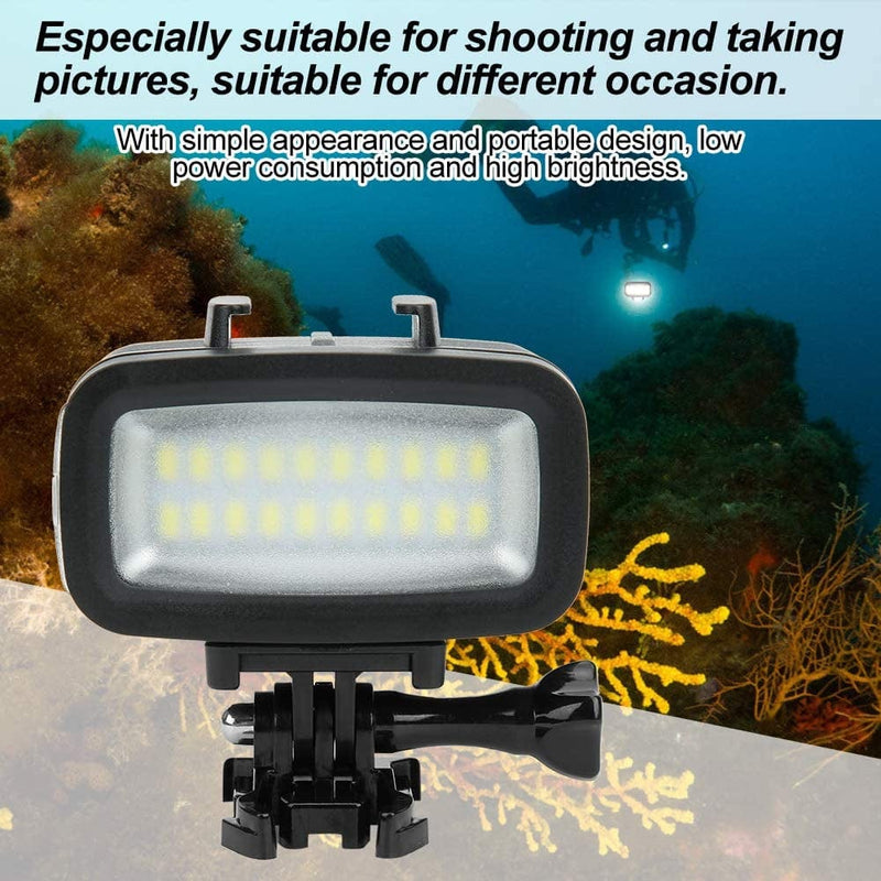 Jeanoko Underwater Fill Light, Convenient Install Waterproof Diving Fill Light High Brightness Compact for Mobile Phones for Photography
