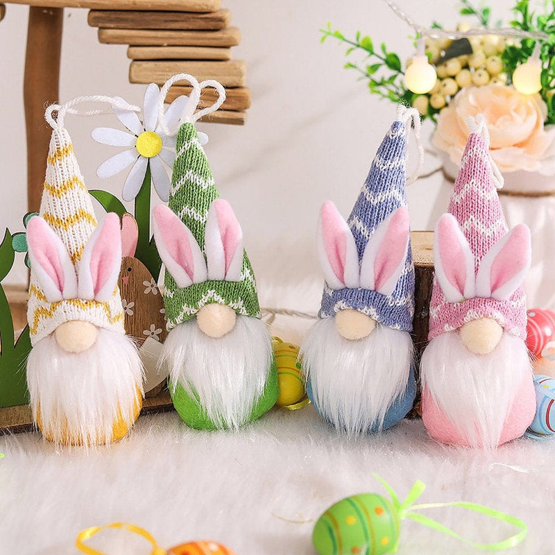 Jeashchat 4PCS Bunny Easter Gnomes Plush Decorations Easter Tree Ornaments Hanging Gnome Rabbit Home Decor Colorful Dolls Easter Gifts for Kids Easter Egg Tree Decorations Home & Garden > Decor > Seasonal & Holiday Decorations JeashCHAT   