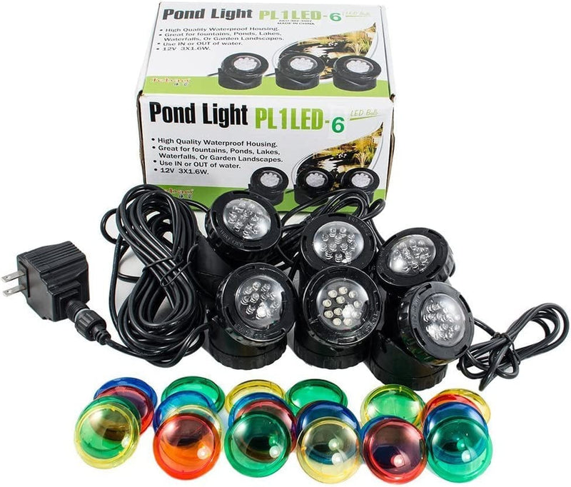 Jebao Submersible 3Pcs 12-Led Pond Lights for Water Fountain Fish Pond Water Garden Home & Garden > Pool & Spa > Pool & Spa Accessories Jebao Set of 6  