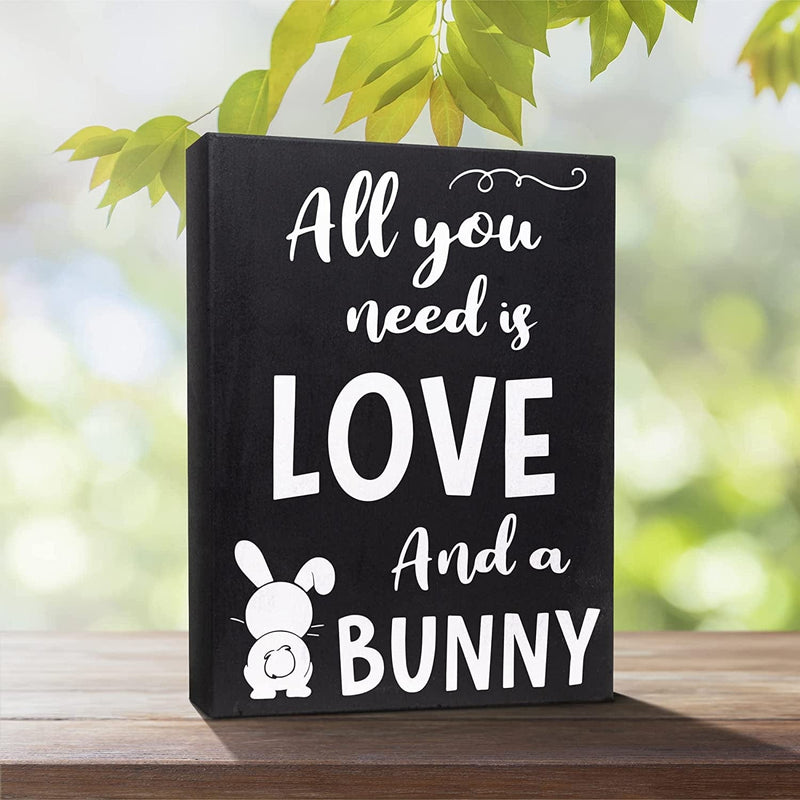 Jennygems Bunny Gifts, Bunny Sign, All You Need Is Love and a Bunny Sign, Decor, Bunny Moms, Bunny Decorations, American Made 8X6 Home & Garden > Decor > Seasonal & Holiday Decorations JennyGems   