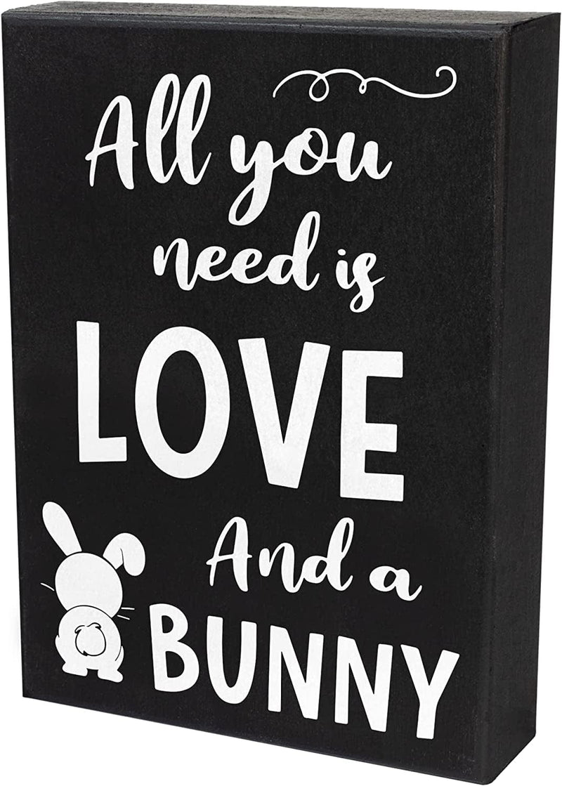 Jennygems Bunny Gifts, Bunny Sign, All You Need Is Love and a Bunny Sign, Decor, Bunny Moms, Bunny Decorations, American Made 8X6 Home & Garden > Decor > Seasonal & Holiday Decorations JennyGems   