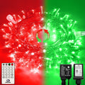 JMEXSUSS 33Ft 100 LED Warm White Christmas Lights Indoor, 8 Modes Clear Wire String Lights Indoor, Plug-In Christmas String Lights Outdoor Waterproof for Christmas Decorations Indoor, Wedding, Party Home & Garden > Lighting > Light Ropes & Strings JMEXSUSS Red and Green  