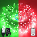 JMEXSUSS 66Ft 200 LED Christmas String Lights Indoor Outdoor Waterproof, Warm White Christmas Lights Clear Wire, 8 Modes Twinkle Lights Plug in for Tree Room Bedroom Wedding Christmas Decorations Home & Garden > Lighting > Light Ropes & Strings Linhai Exsuss Light&Decor Co.,Ltd Green to Red  