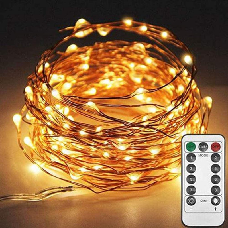 JMTGNSEP 2 Pack LED String Light, Mini Battery Operated/Powered String Light with Copper Wire Decoration for Bedroom Christmas Wedding Party ,3AA Battery Opearted (Warm White) Home & Garden > Lighting > Light Ropes & Strings JMT Warm White with Remote  