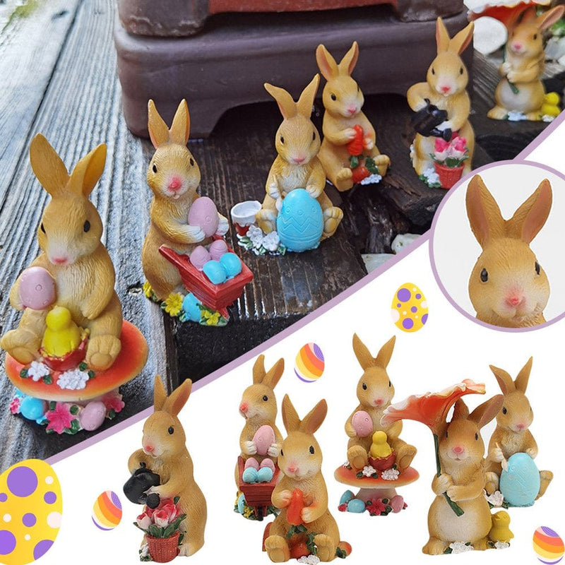 JNGSA Easter Bunny Decor Spring Decor Easter Eggs Bunny Gift Cute Rabbit Decoration Ornaments Children'S Room Desktop Clearance